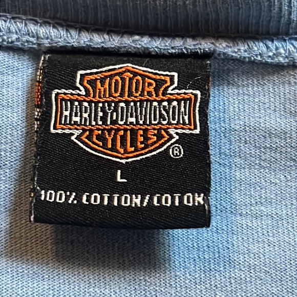 Harley Davidson Men’s Las Vegas Nevada Blue Long Sleeve T-shirt Size Large - Picture 6 of 8